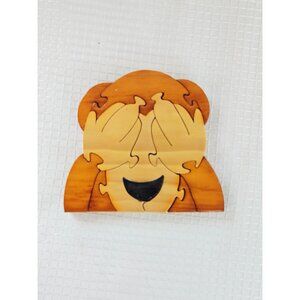3/$45💓 Vintage Wooden Monkey Puzzle | Classic Interlocking Brain Teaser